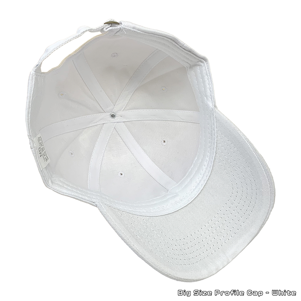 送料260円 大きめ 深め 畳める ロープロファイル キャップ - ホワイト メンズ 帽子 大きい カーブドバイザー サイズ 無地 日除け 屋外 白_画像5