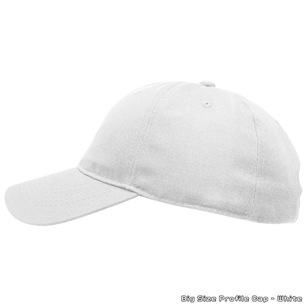 送料260円 大きめ 深め 畳める ロープロファイル キャップ - ホワイト メンズ 帽子 大きい カーブドバイザー サイズ 無地 日除け 屋外 白の画像4