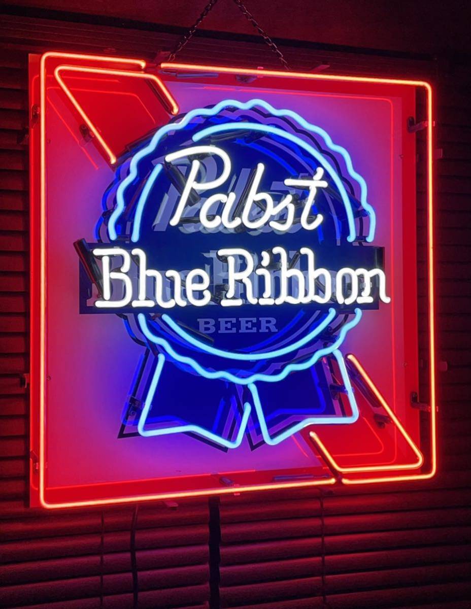  Blue Ribbon neon signboard beer Corona sake BAR store Harley Chevrolet Ford american miscellaneous goods hot rod USDM antique old clothes 