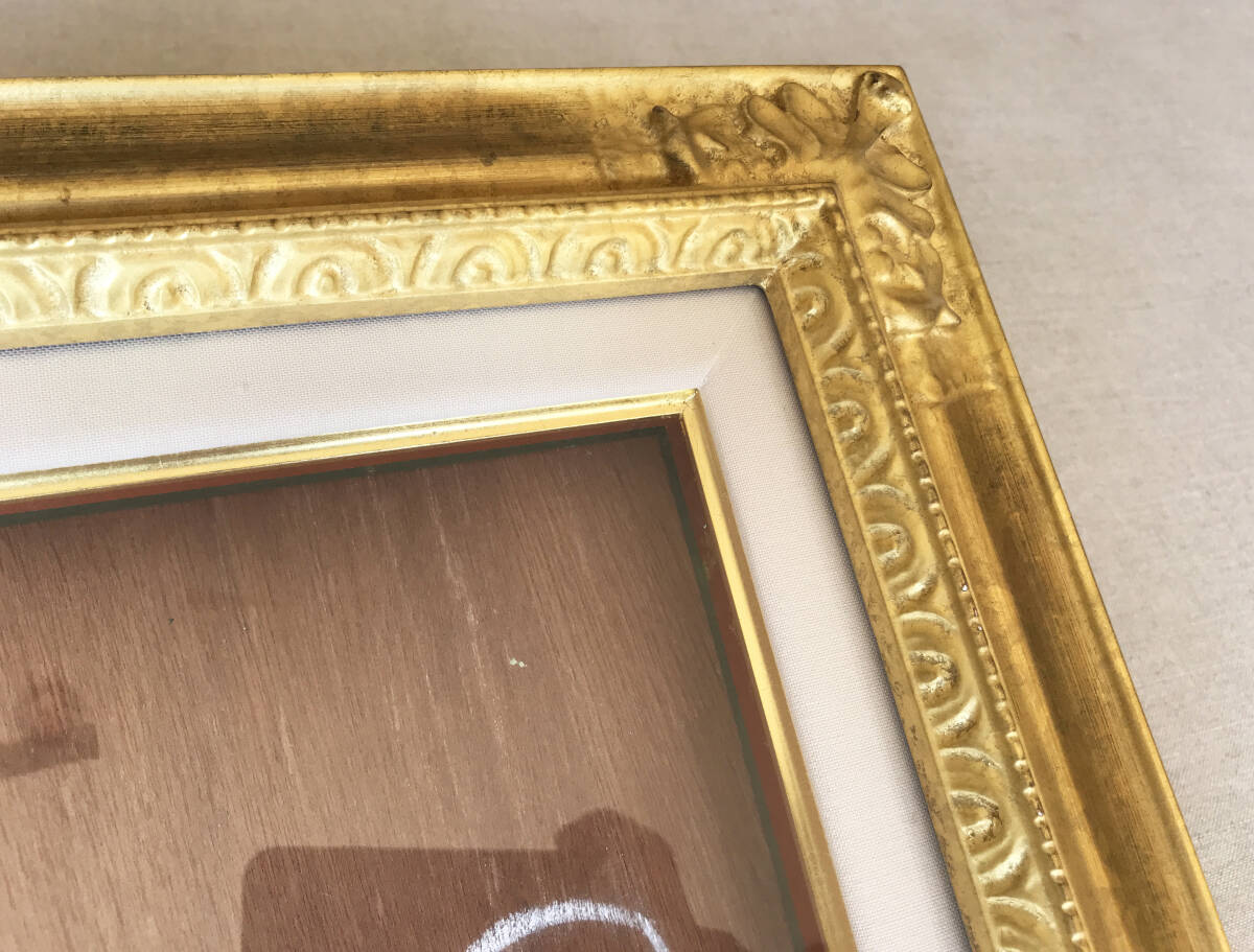 [ б/у ] под старину рама F4 4 номер пустой сумма живопись масляными красками живопись маслом Gold стекло (26)
