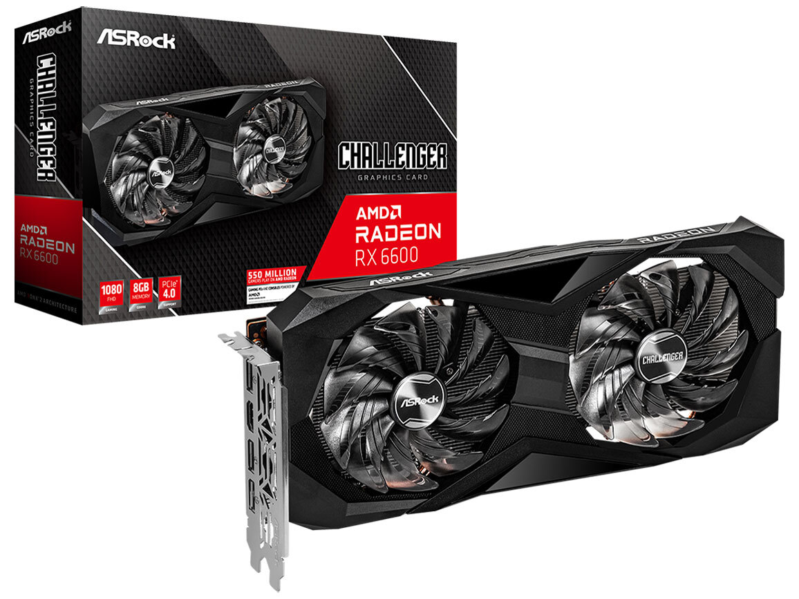 【新品】ASRock Radeon RX 6600 Challenger D 8GB(管理:GB1000021)