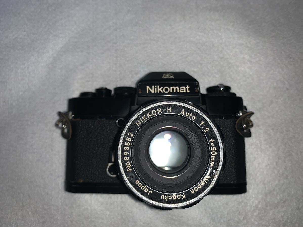 Nikon Nikomat EL オートシャッター確認済ニコン フィルムカメラ 一眼レフフィルムカメラ ブラックボディ 50mm f2 レンズ　おまけ_画像2