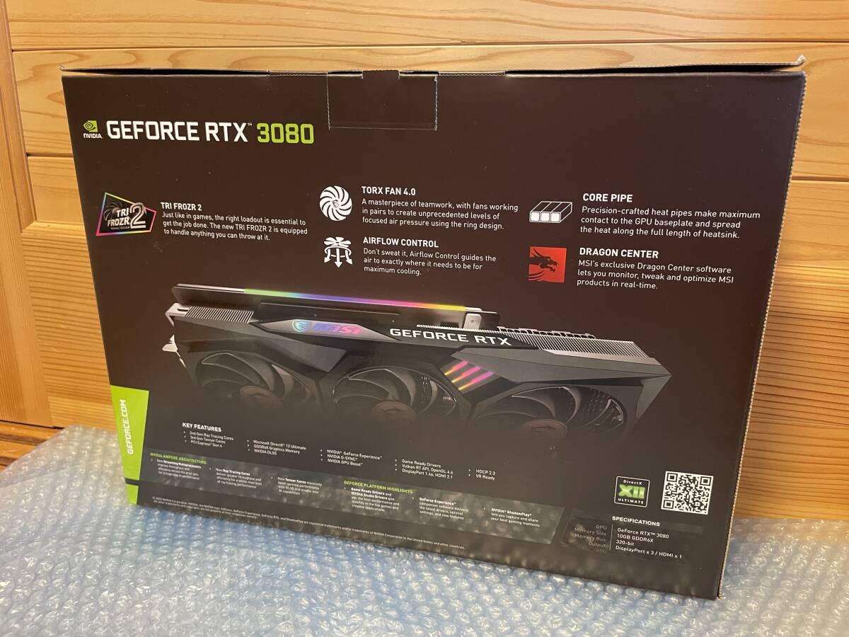 未使用未開封◆MSI GeForce RTX 3080 GAMING X TRIO 10G GeForece RTX 3080の画像2