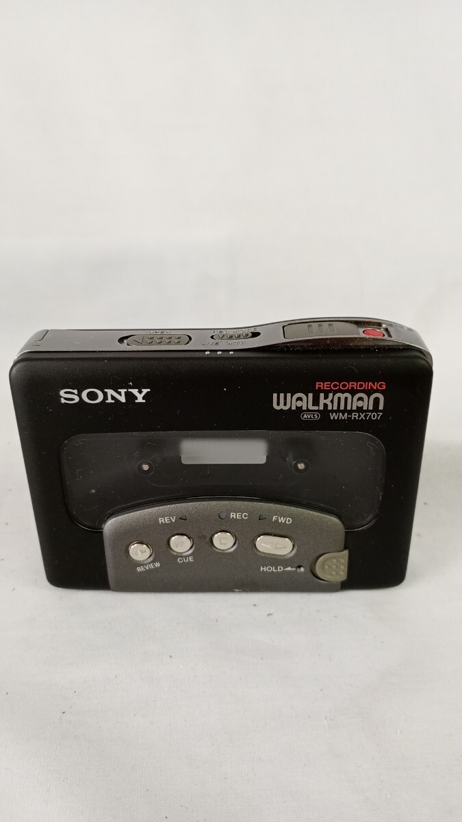 #T235 SONY ソニー ウォークマン WALKMAN カセットプレーヤー WM-RX707 取り扱い説明書付き ポーチ付き イヤホン付き 動作未確認の画像4