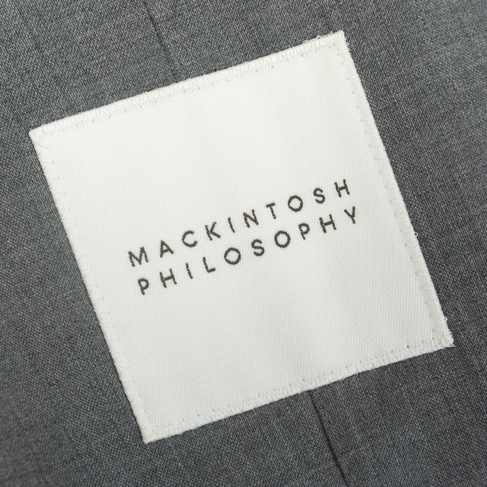 洗練デザイン『MACKINTOSH PHILOSOPHY』春夏テーラードジャケット 40R(L相当) グレー TROTTER 三陽商会 マッキントッシュ メンズ 管理459の画像5