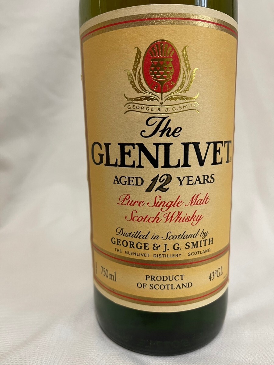 グレンリベット 12年　赤アザミ　750ml 未開栓　GLENLIVET ウイスキー シングルモルト_画像4