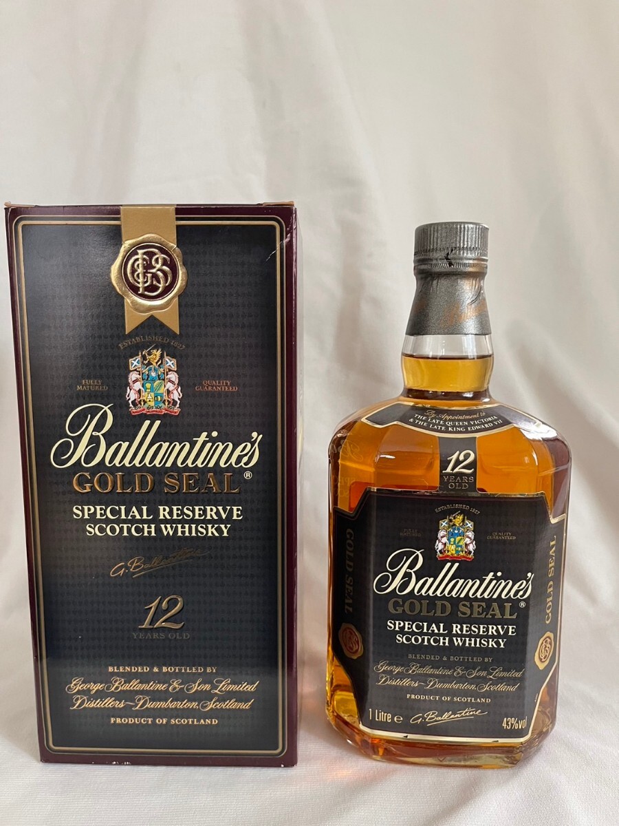 ビッグサイズ　バランタイン12年 ゴールドシール　1000ml　未開栓　Ballantine GOLD SEAL　ウイスキー_画像1