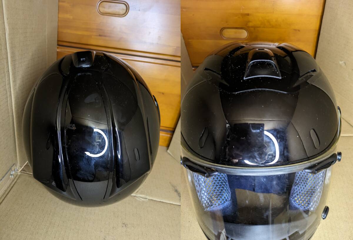◆Arai RX-7 RR2 フルフェイスヘルメット 黒 スーパーCLC アライ 57・58ｃｍ◆の画像5