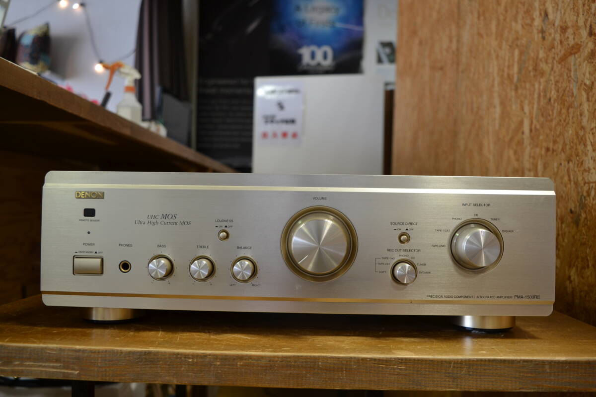 中古品 DENON デノン プリメインアンプ PMA-1500RⅡ リモコン付の画像1