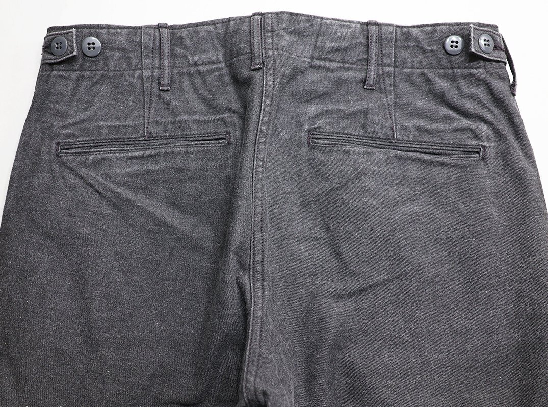 Workers K&T H MFG Co (ワーカーズ) Reversed Sateen Trouser / バックサテントラウザー チャコール size S / 13スターボタン / パンツの画像5