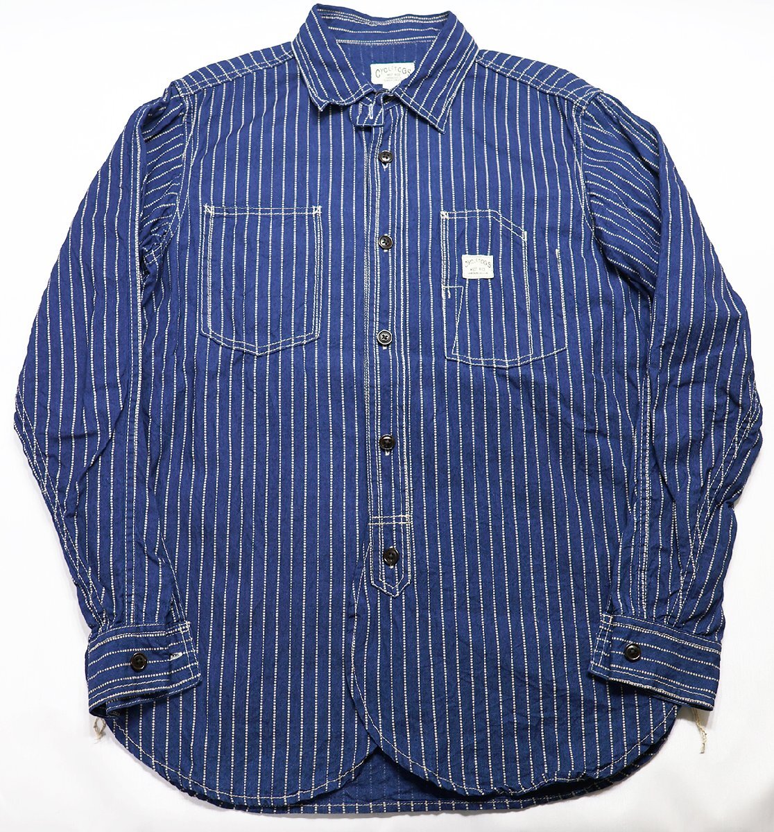 WESTRIDE (ウエストライド) PCH SHIRT - NAVY WABASH / ウォバッシュ ワークシャツ 美品 ネイビー size 40(L)の画像1