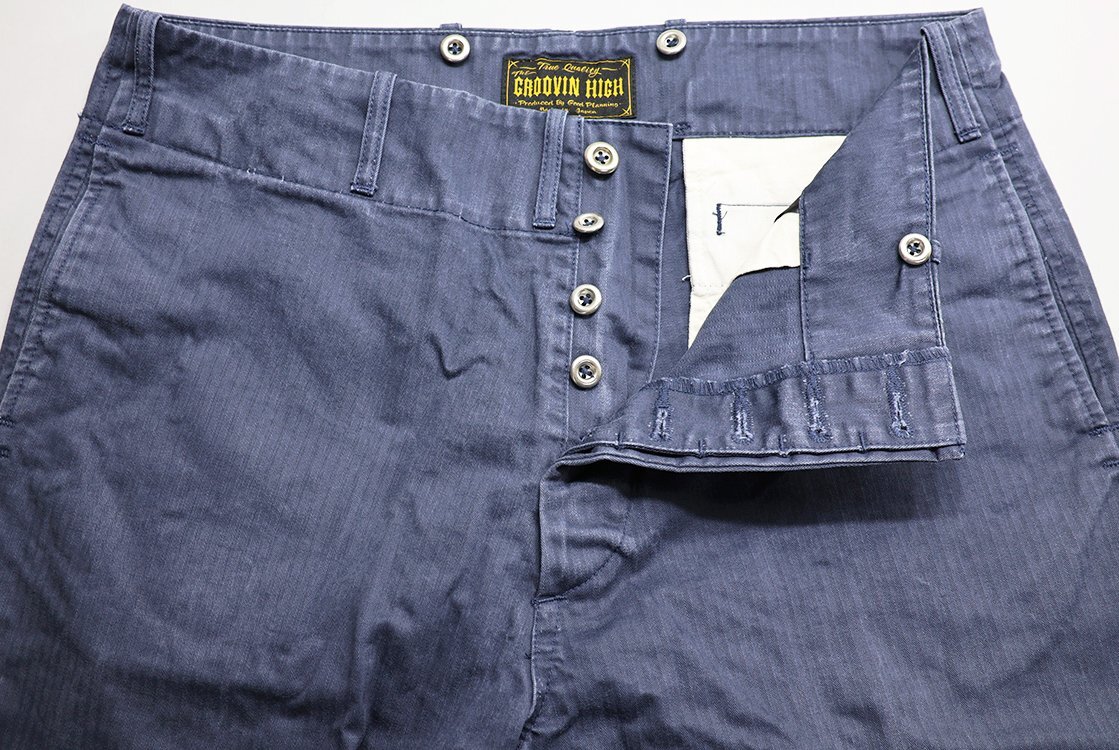 The Groovin High ( glue bin high ) 1940\'s Prison Pants /plizna- pants navy size XXXL / J ru pants / glue vi n high 