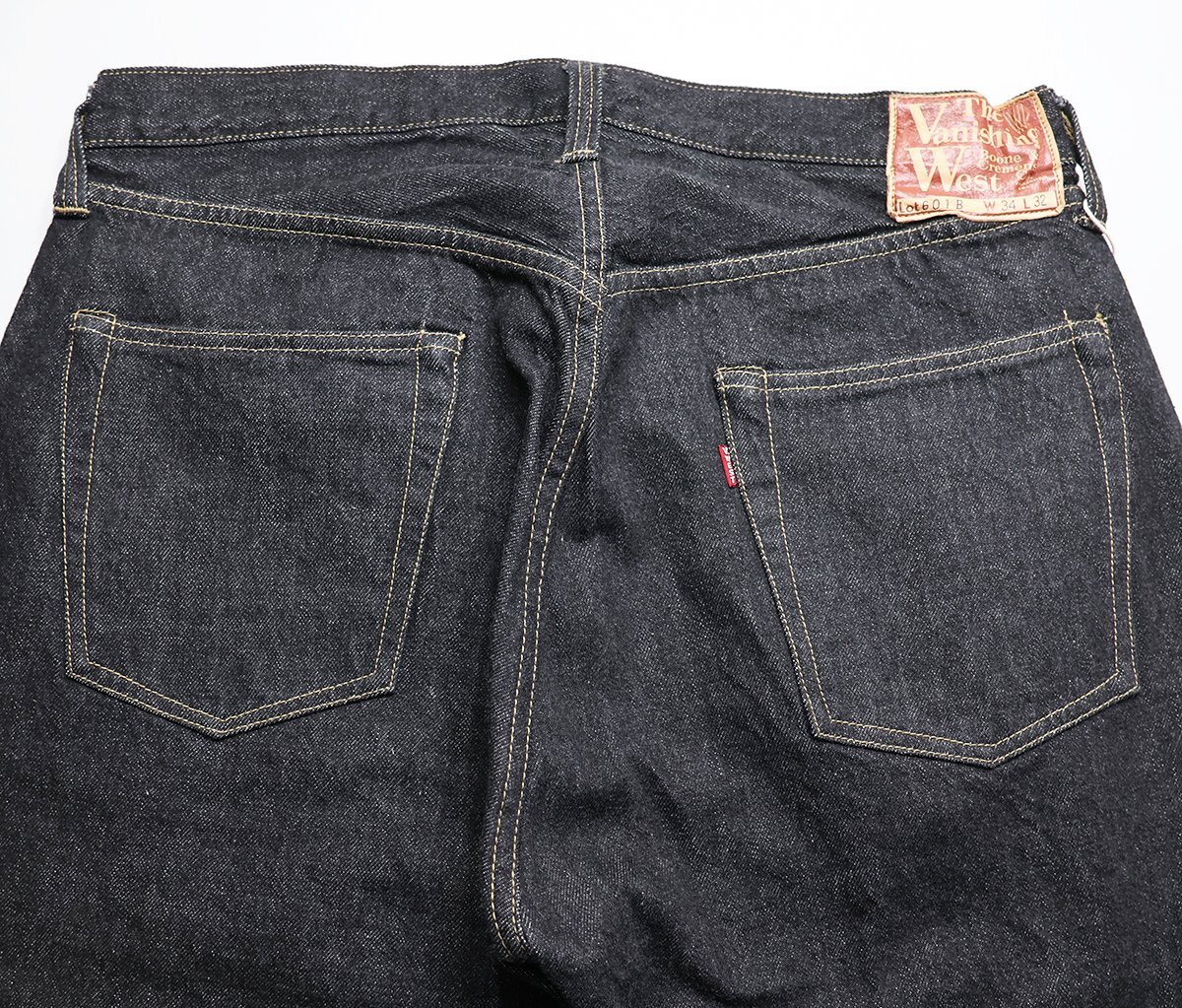 Freewheelers (フリーホイーラーズ) Lot 601B - “MOTOR PSYCLONE” 1960s BLACK JEANS / ブラックジーンズ #2222012 未使用品 w34の画像5