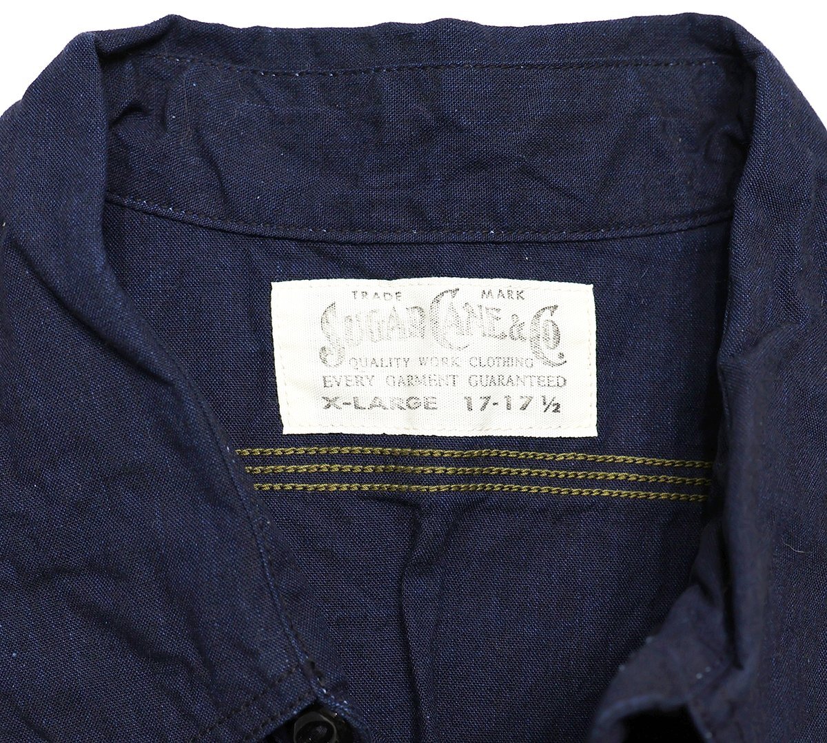SugarCane (シュガーケーン) Chambray Ventilation Shirt / シャンブレー ベンチレーションシャツ sc27748 極美品 ネイビー size XL_画像6