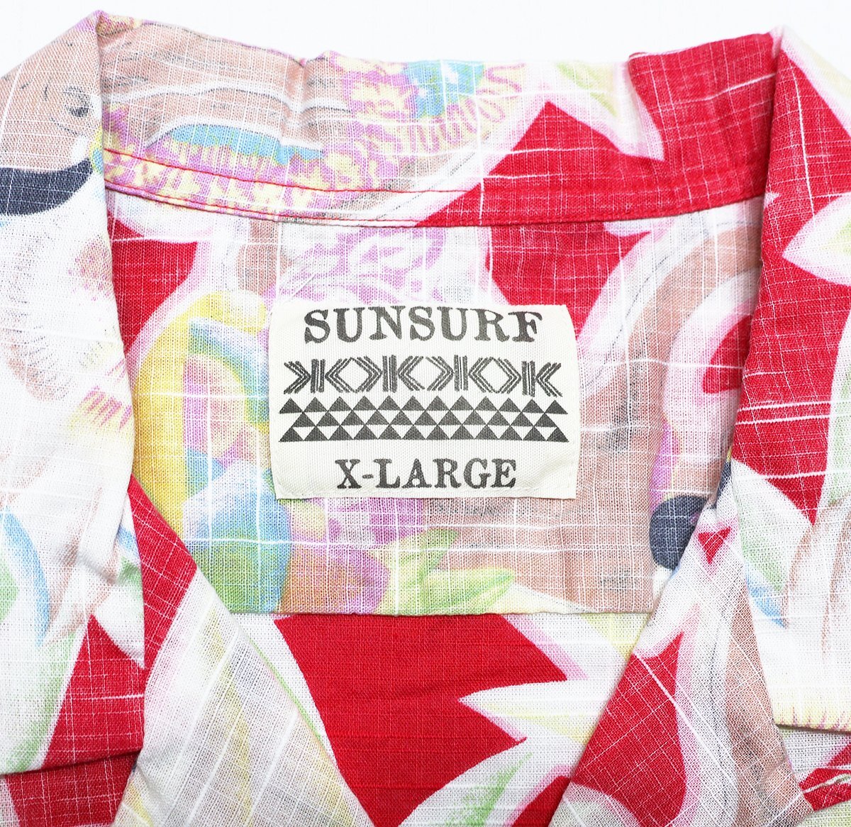 SUN SURF (サンサーフ) ALOHA SHIRT - MACINTOSH MENU - / コットンリネンアロハシャツ マッキントッシュメニュー SS36953 未使用品 XLの画像5