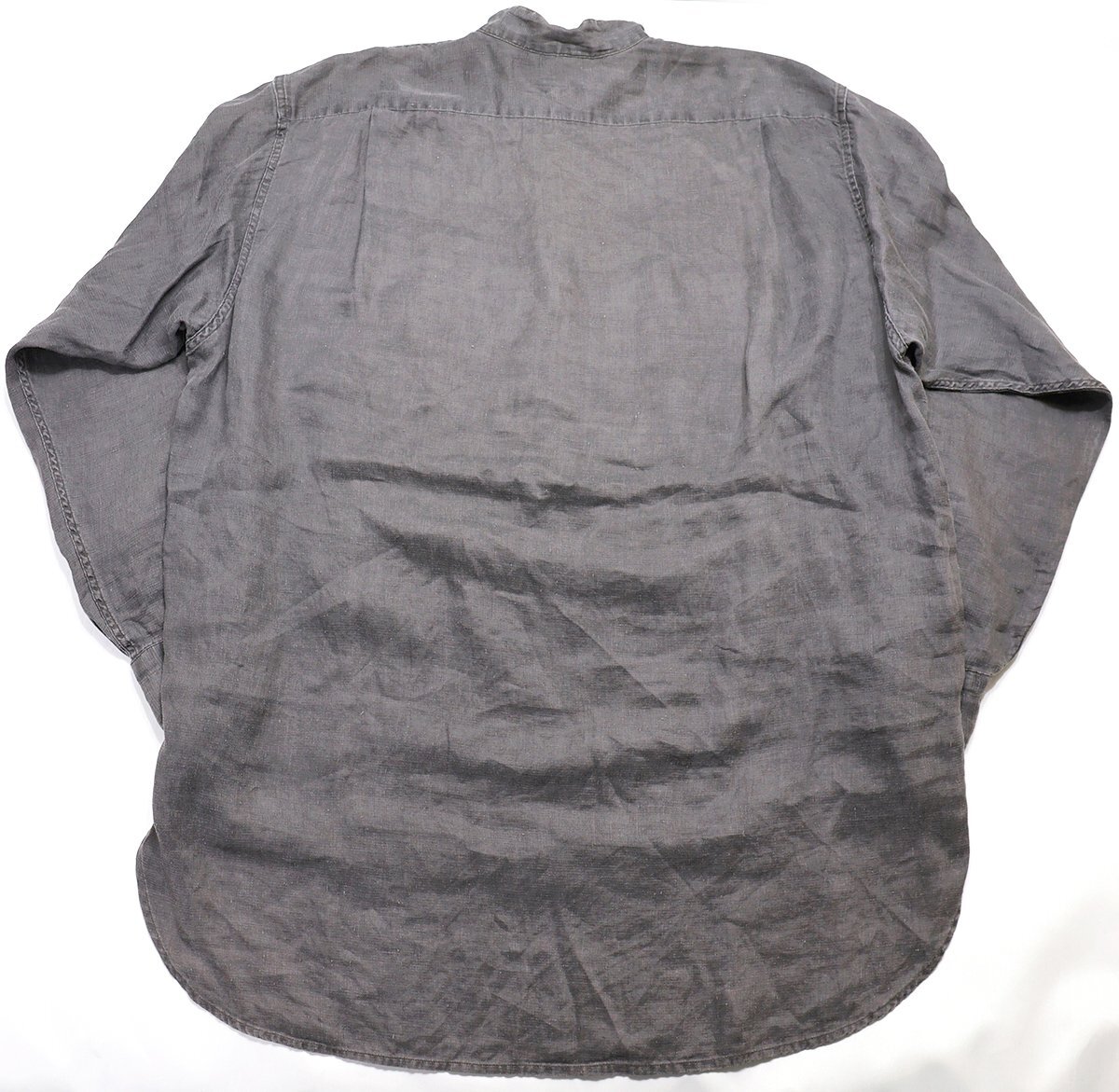 COMOLI (コモリ) Linen W Cloth Pullover / リネンダブルクロス プルオーバーシャツ R01-02003 グレー size 1の画像2