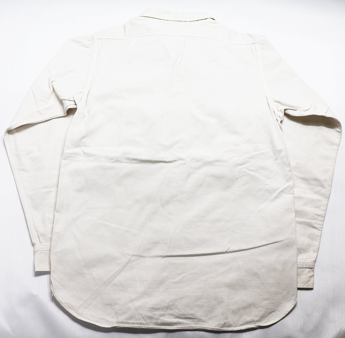 Heller's Cafe (ヘラーズカフェ) 1930's RODEO BRAND WHITE WORK SHIRT / ロデオブランド ホワイトワークシャツ size 38 / ウエアハウスの画像2