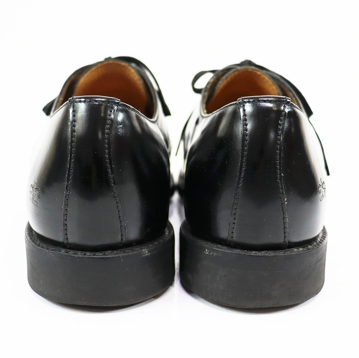 SANDERS (サンダース) MILITARY DERBY SHOE / ミリタリー ダービーシューズ ポリッシュドレザー #1128B 美品 ブラック size 7の画像5