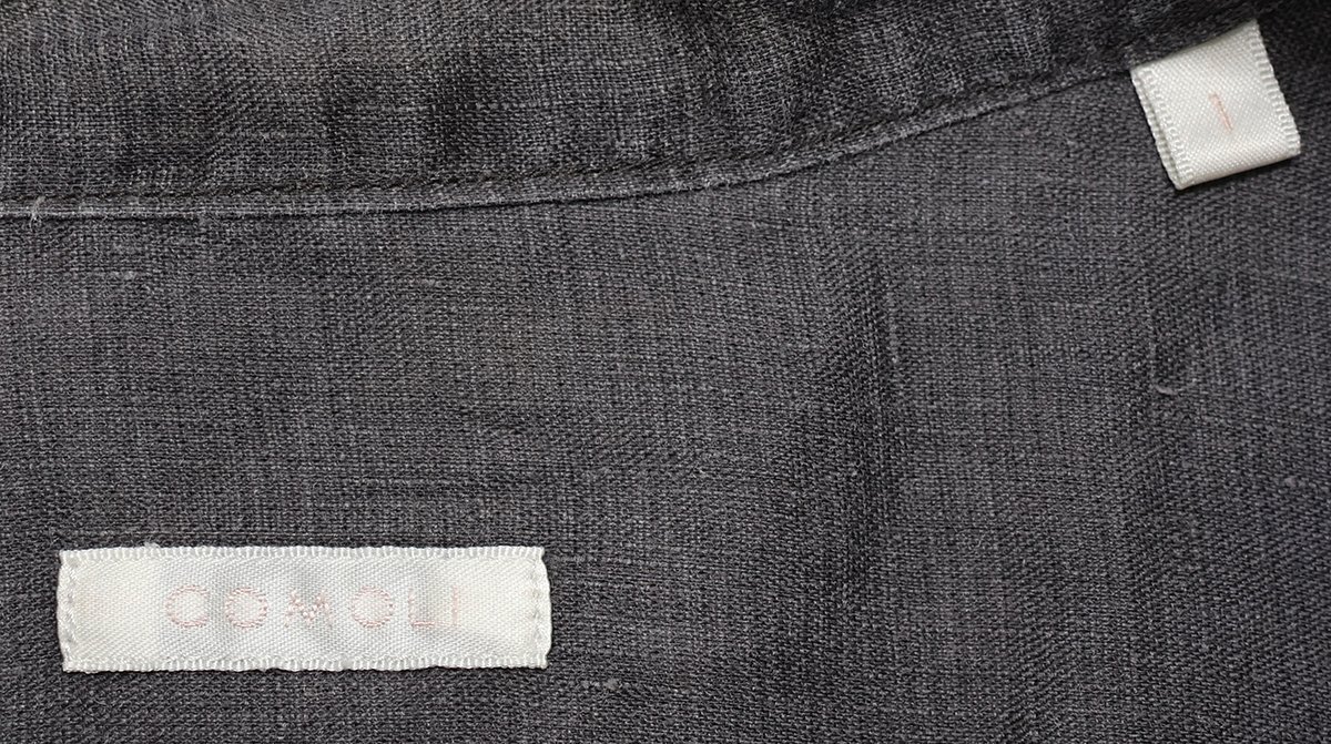 COMOLI (コモリ) Linen W Cloth Pullover / リネンダブルクロス プルオーバーシャツ R01-02003 グレー size 1の画像6