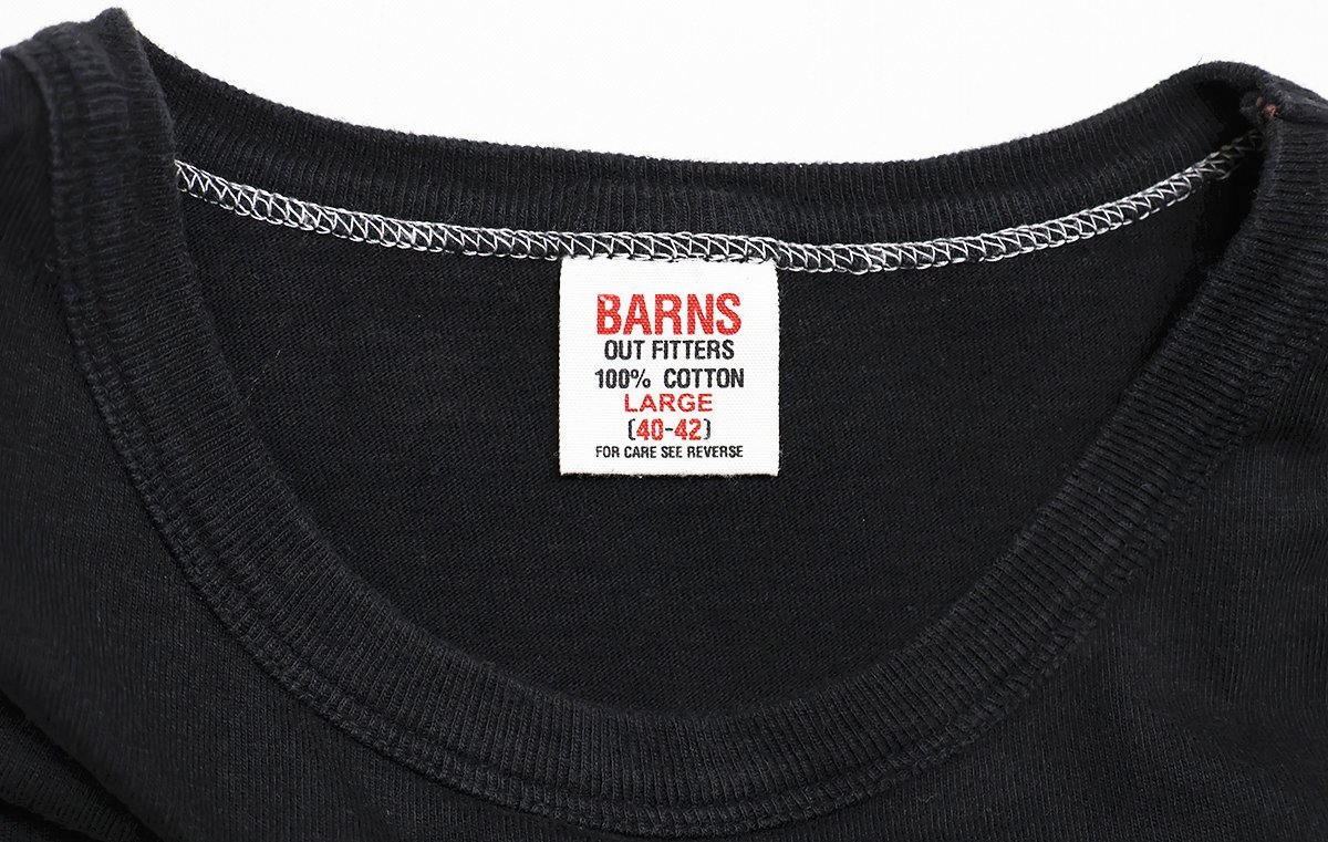 BARNS OUTFITTERS (バーンズ アウトフィッターズ) クルーネック長袖Tシャツ “HUDSON'S” 美品 ブラック size L / ロンT / カットソー_画像6