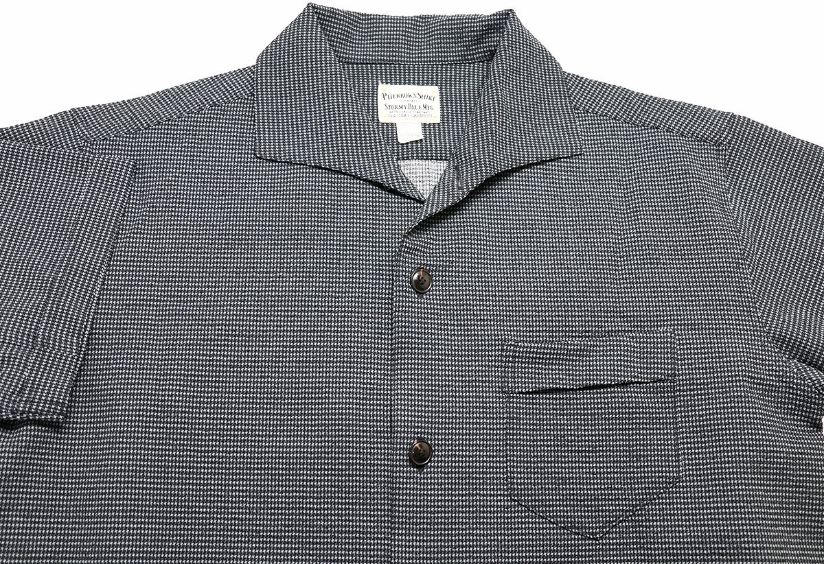 Pherrow's (フェローズ) Lot 19S-PICS2 - Italian Collar Shirt / 千鳥格子 イタリアンカラーシャツ 極美品 ブラック size L_画像3