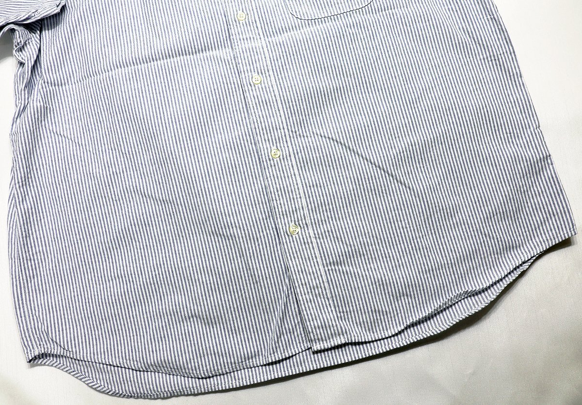 Workers K&T H MFG Co (ワーカーズ) Short Sleeve BD Shirt - Blue Stripe Supima OX / 半袖ボタンダウンシャツ 美品 ブルーストライプ 17_画像4