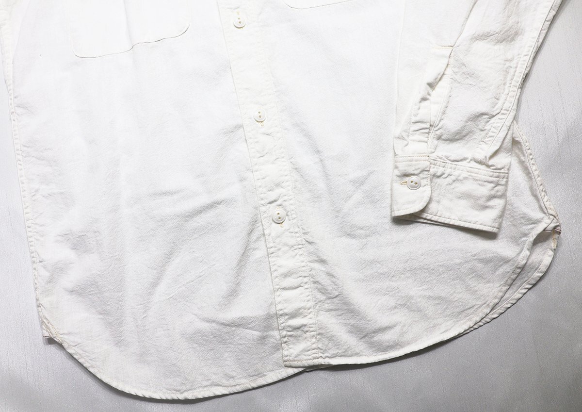 Fullcount (フルカウント) Lot 4810 White Chambray Shirt / ホワイトシャンブレーシャツ 美品 size 40(L) / ワークシャツの画像4