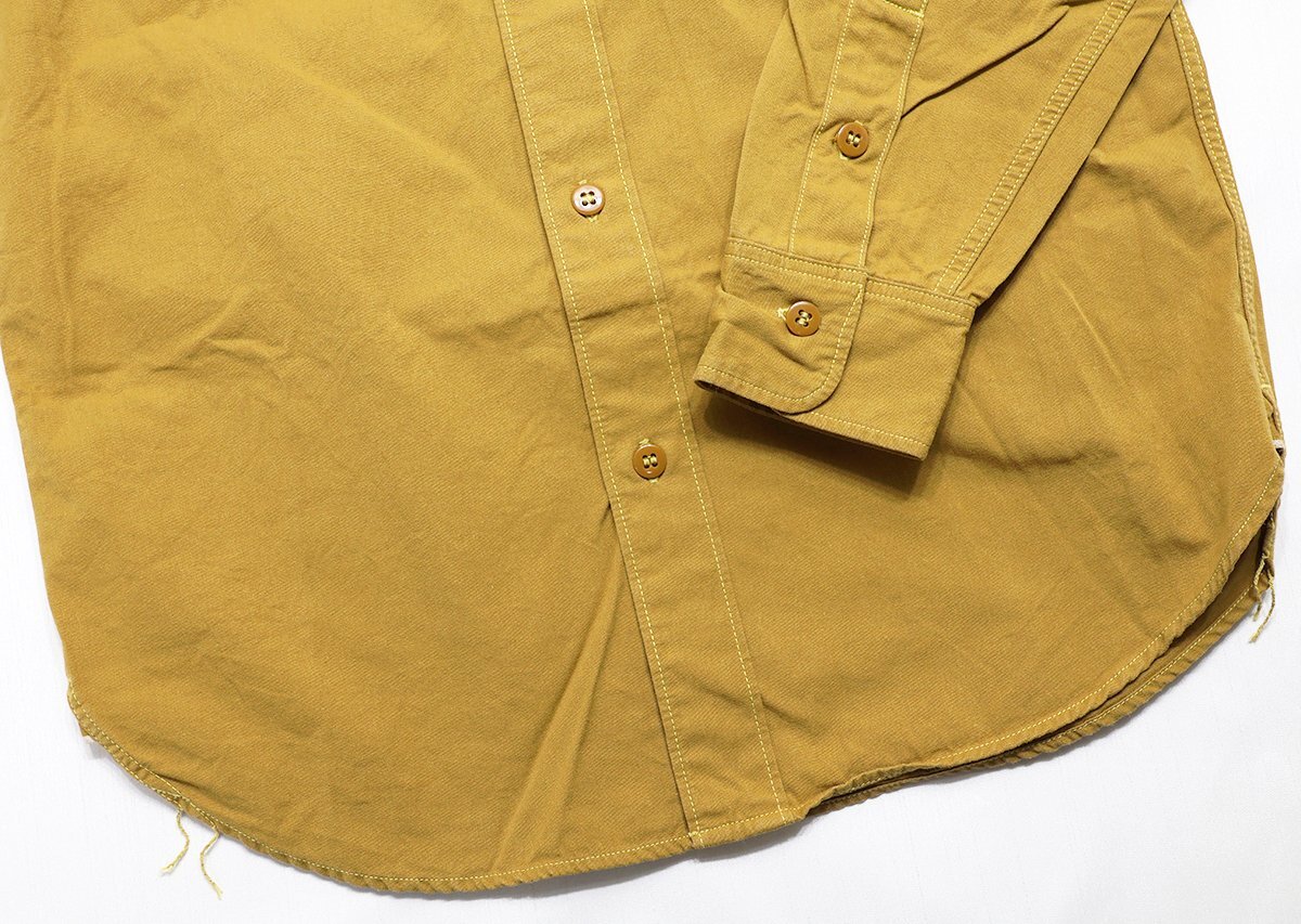 Freewheelers (フリーホイーラーズ) “Dylan” 1960s SUBTERRANEANS STYLE SHIRT / ディラン シャツ #1523012 美品 AURIC GOLD size 14_画像4