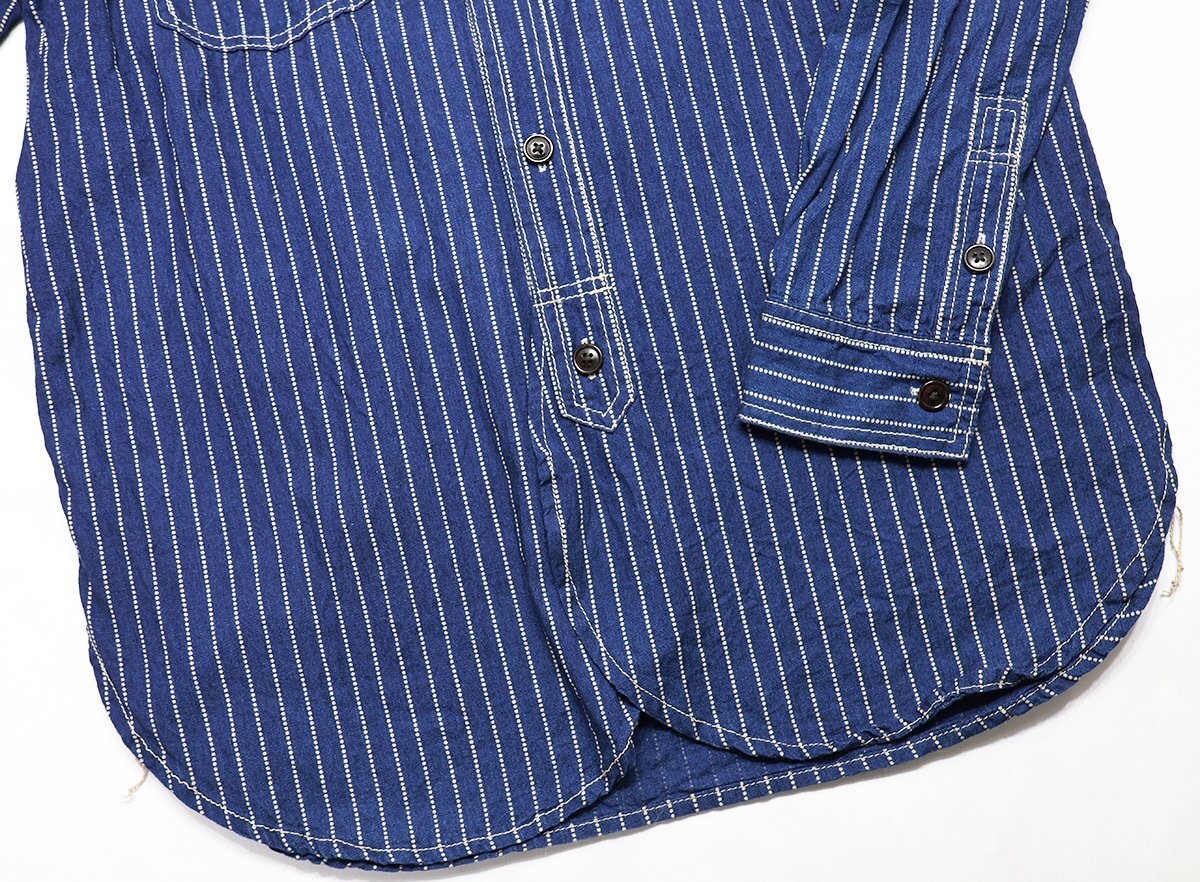 WESTRIDE (ウエストライド) PCH SHIRT - NAVY WABASH / ウォバッシュ ワークシャツ 美品 ネイビー size 40(L)の画像4