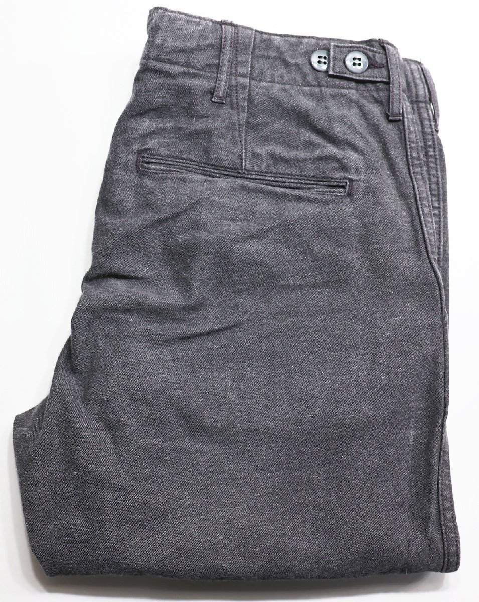 Workers K&T H MFG Co (ワーカーズ) Reversed Sateen Trouser / バックサテントラウザー チャコール size S / 13スターボタン / パンツの画像1