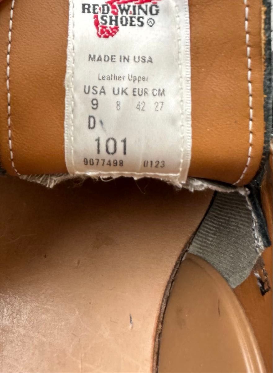 REDWING 101 ポストマン サイズ9 元箱付き レッドウィング REDWING 101 ポストマン サイズ9 元箱付き レッドウィング
