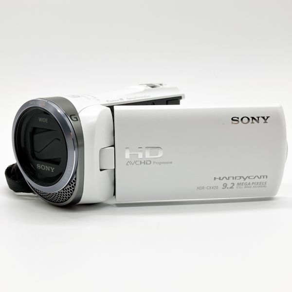 ■極上品■ SONY ソニー ビデオカメラ Handycam CX420 内蔵メモリ32GB ホワイト HDR-CX420/W_画像2