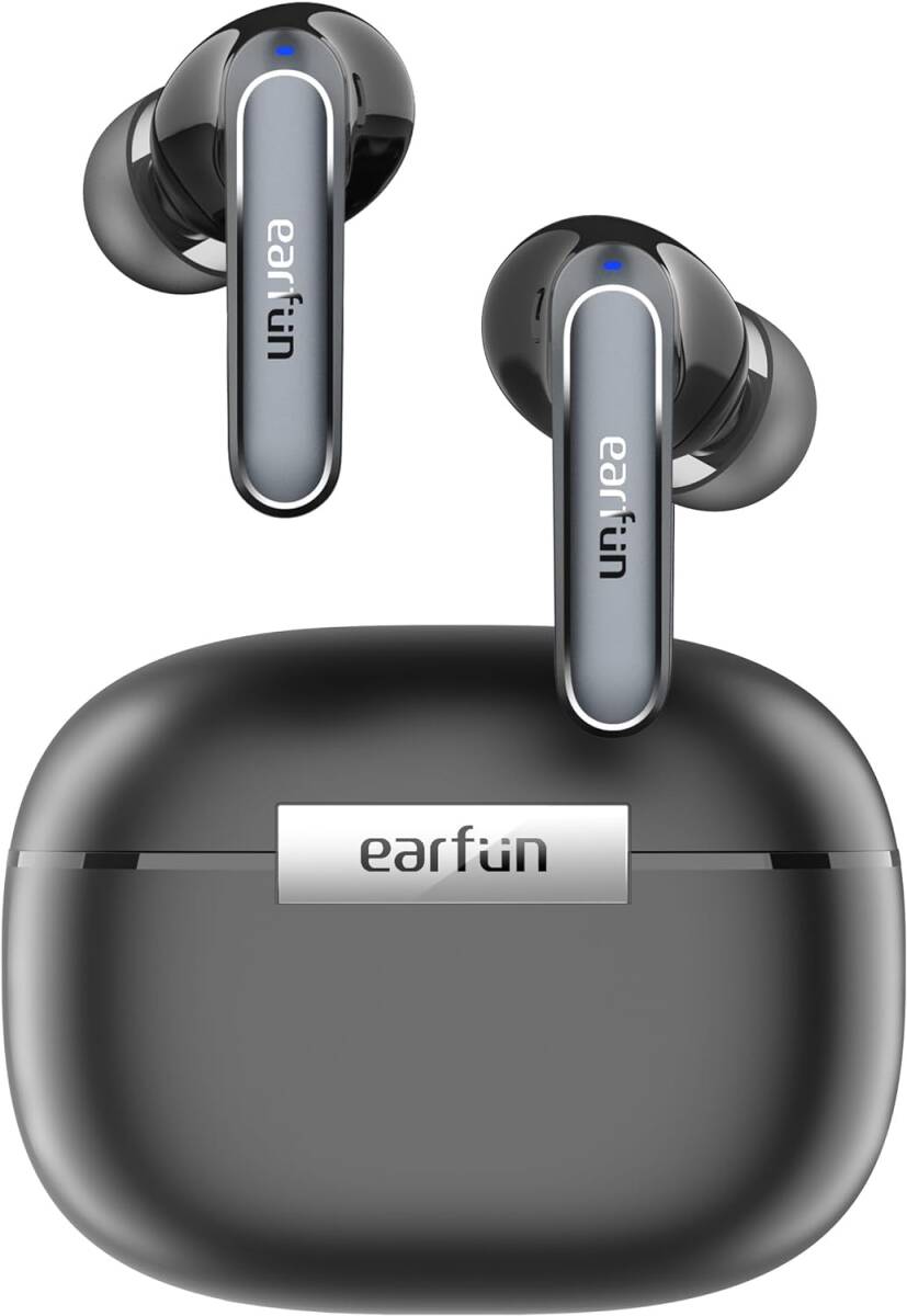 【VGP 2024金賞】EarFun Air 2 Bluetooth 5.3 ワイヤレスイヤホンハイレゾ LDAC対応/40時間再生/ワイヤレス充電/ IPX7防水 黒の画像1
