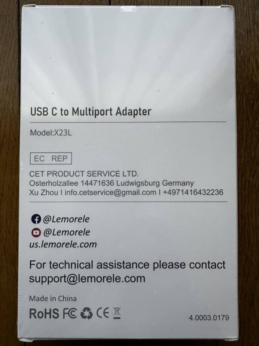 Lemorele USB-C to Multiport Adapter Model:X23L Steam deckdo King station 6-IN-1 USB-C hub dok aluminium alloy case 