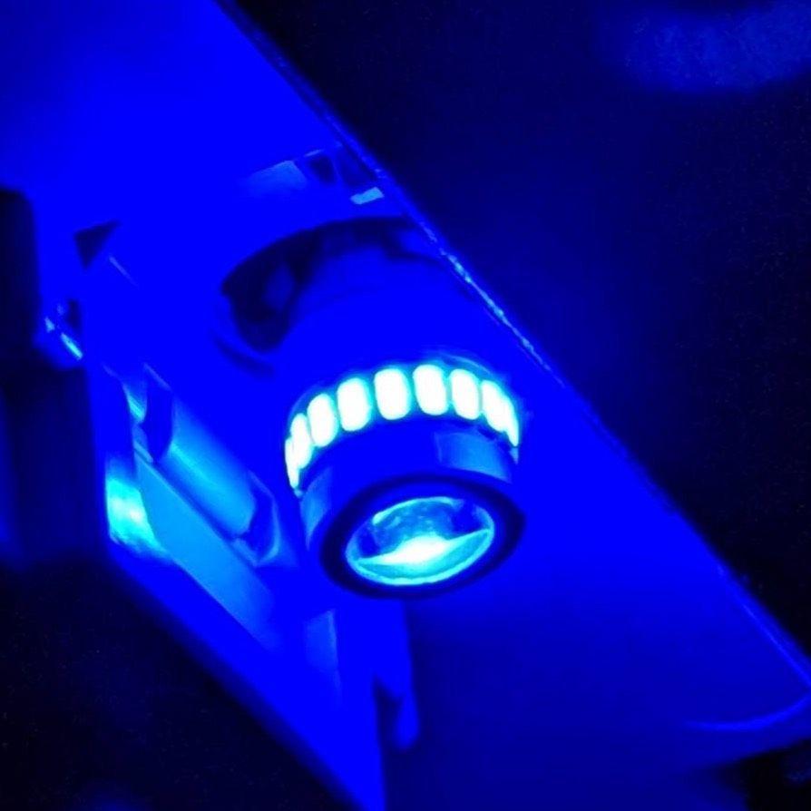 爆光 T10 LED ポジション球 ナンバー灯 ルームランプ プロジェクターレンズ搭載 純正球交換用 ポン付け ブルー 2個セット_画像7