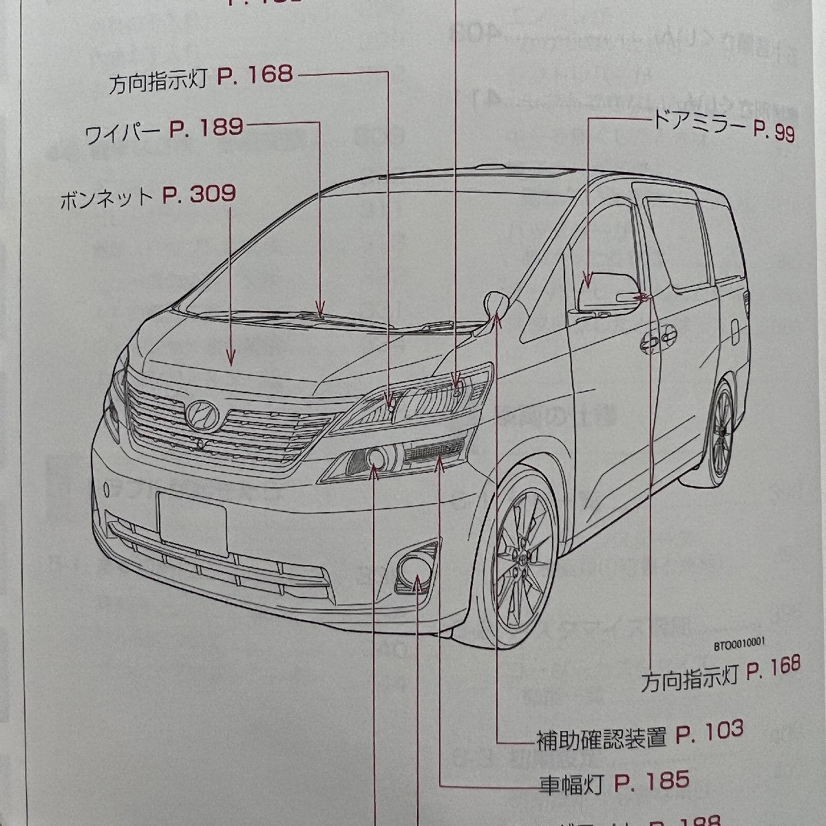 取扱説明書　ヴェルファイア　ANH20W　01999-58042　2009年10月15日 7版　2009年10月07日_画像3