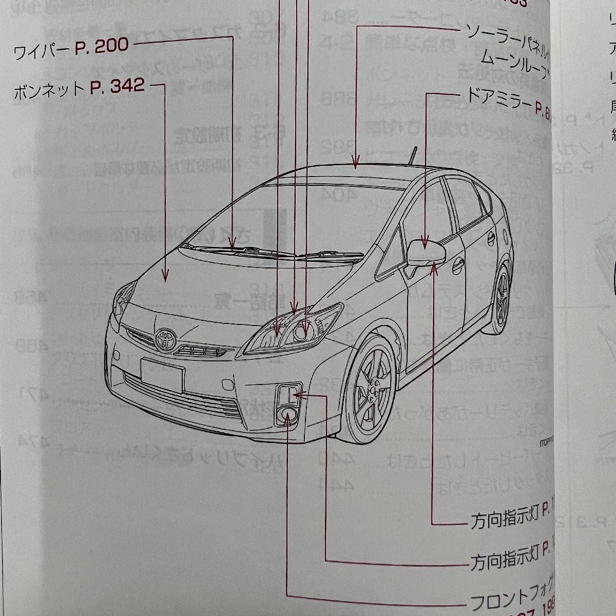 取扱説明書　プリウス　ZVW30　01999-47591　2009年07月07日 4版　2009年06月30日_画像3