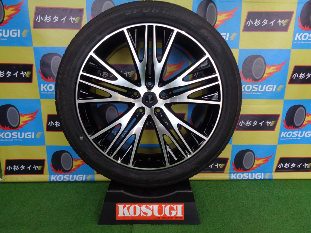 モデリスタ　ウイングダンサーIV　8-19　5H114.3　+42　当社指定最安海外タイヤ　245/45R19　中古セット_画像1