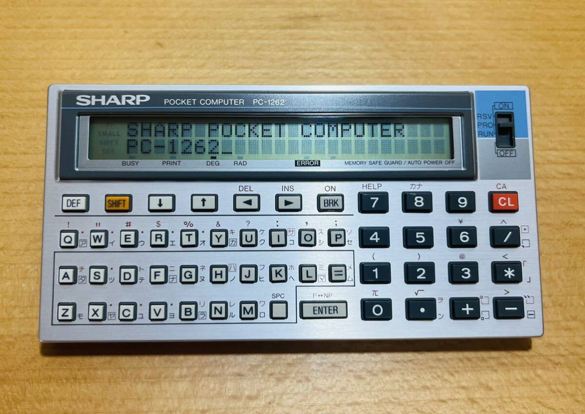 [ rare / beautiful goods ] sharp pocket computer PC-1262 printer micro cassette recorder CE-125S