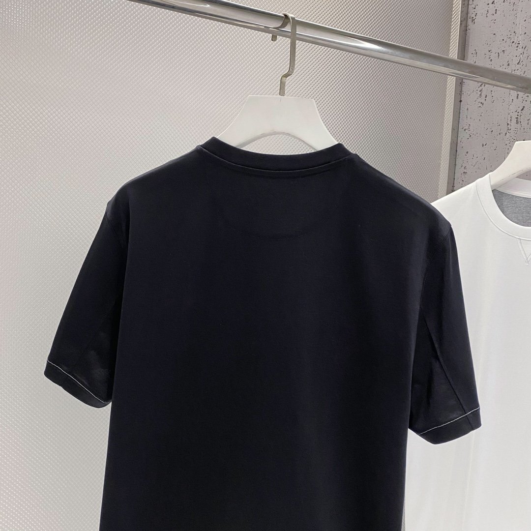 ブルネロクチネリ　BRUNELLO CUCINELLI メンズ　Tシャツ　ロゴ有り　半袖　新品　シンプル　S-XXL　サイズ選択可能 b120_画像4