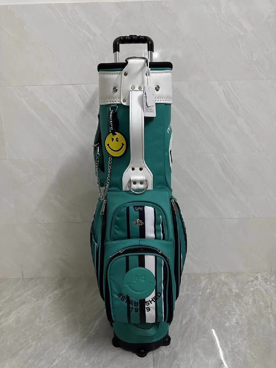 PG caddy bag with casters . Golf bag hood with cover Nico Chan man and woman use b21