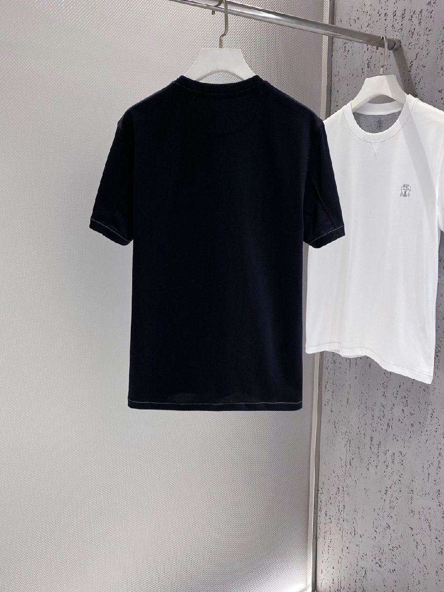 ブルネロクチネリ　BRUNELLO CUCINELLI メンズ　Tシャツ　ロゴ有り　半袖　新品　シンプル　S-XXL　サイズ選択可能 b120_画像1