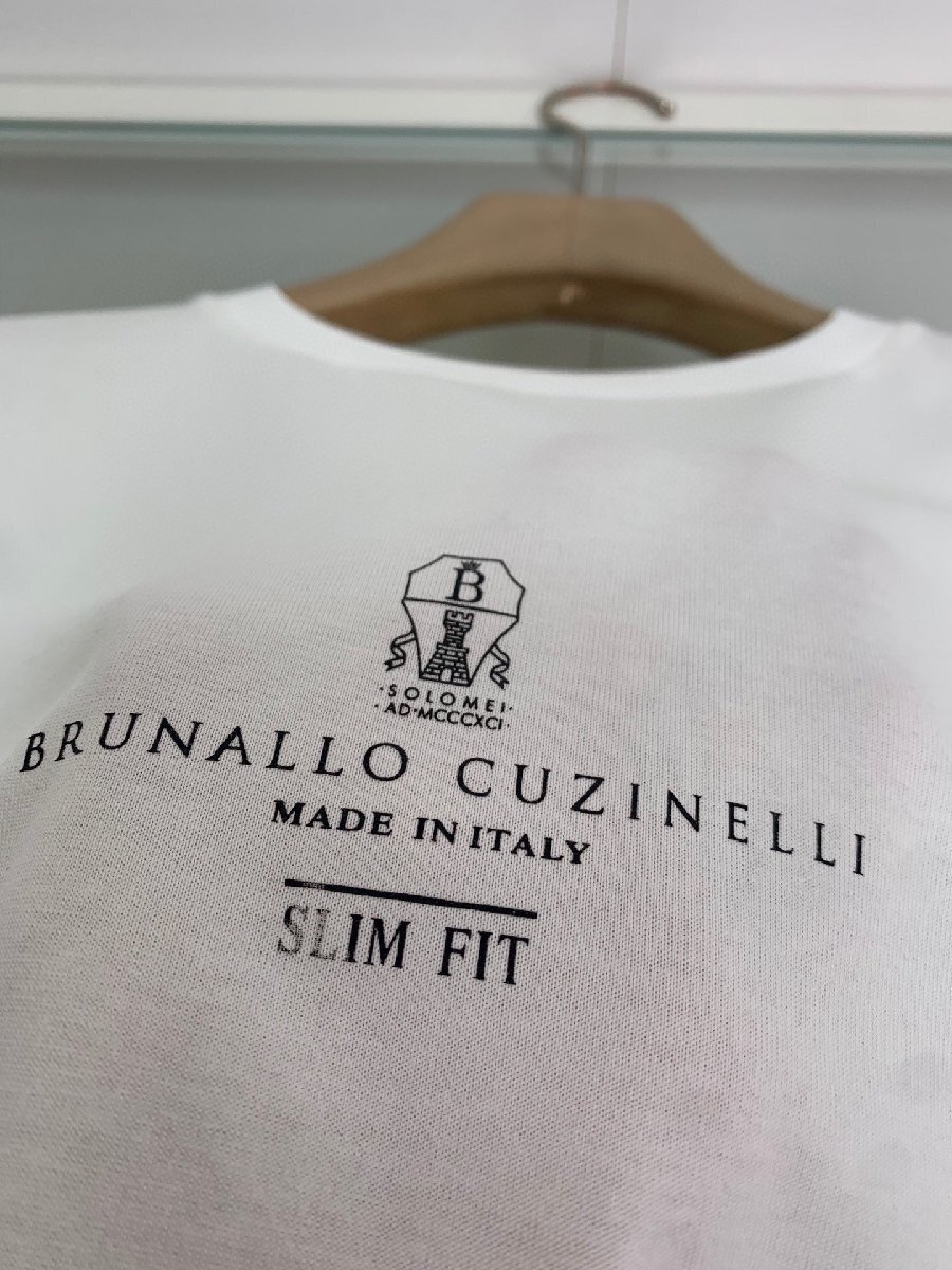 ブルネロクチネリ　BRUNELLO CUCINELLI メンズ　Tシャツ　文字ロゴ　シンプル　半袖　コットン　M-5XL　サイズ選択可能 xx513_画像4