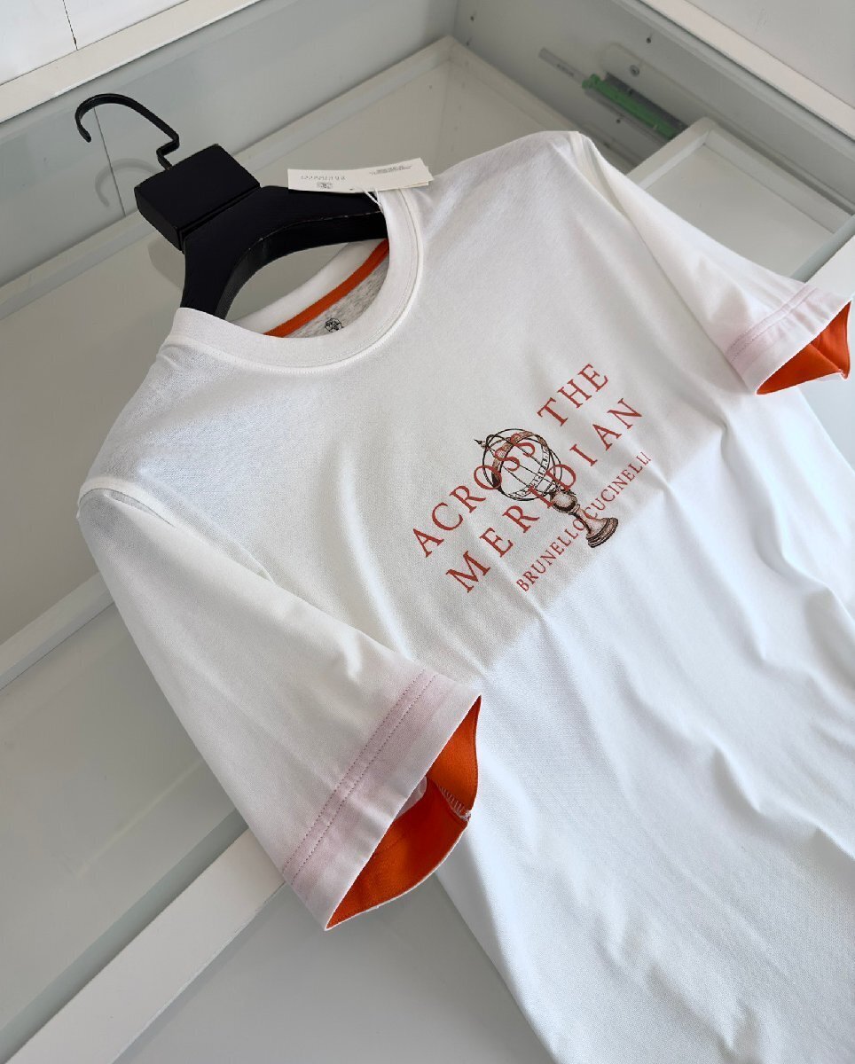 ブルネロクチネリ　BRUNELLO CUCINELLI メンズ　Tシャツ　半袖　文字ロゴ　新品　M-3XL　サイズ選択可能 b336_画像8