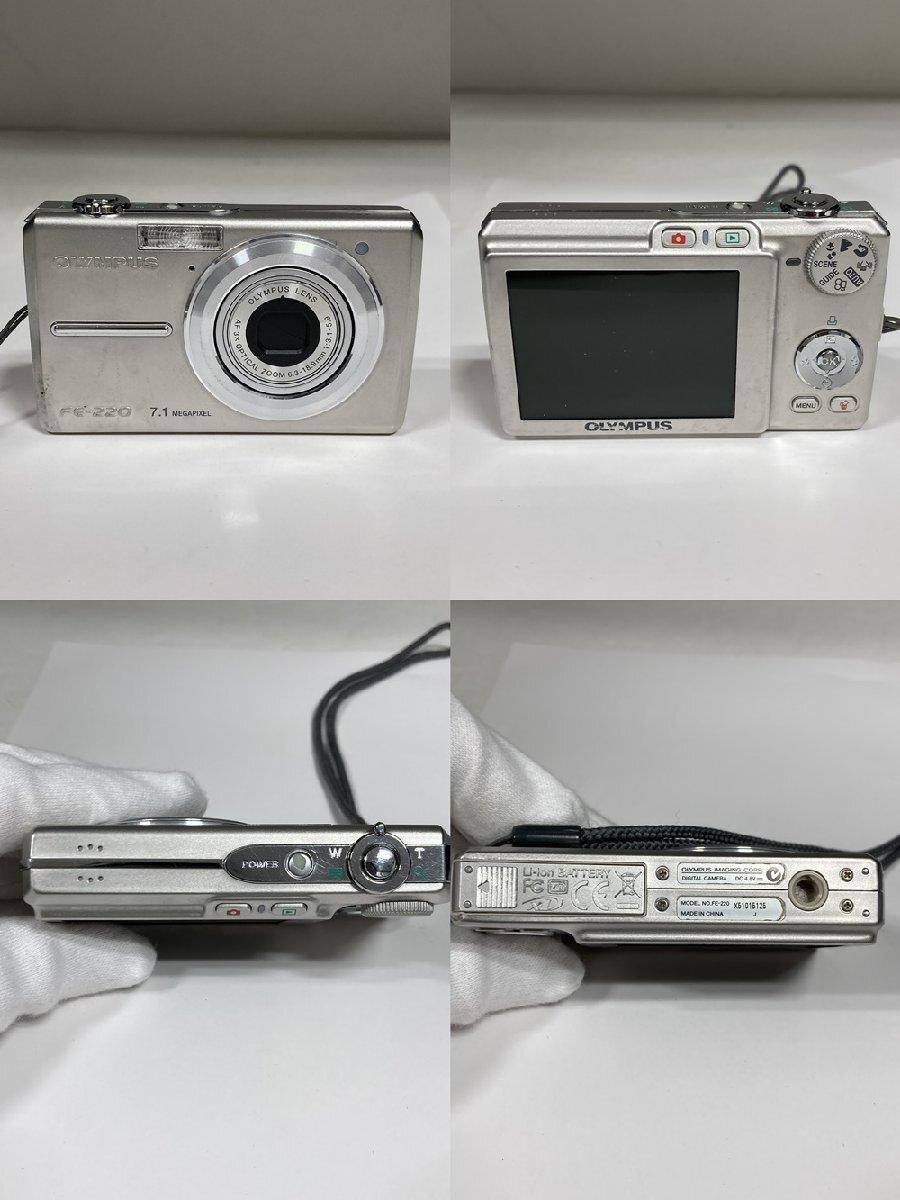 【ジャンク品】コンパクトデジタルカメラ 4台おまとめ / オリンパス FE-220 / カシオ EXLIM×2 / SONY Super Steady Shot DSC-T30の画像4