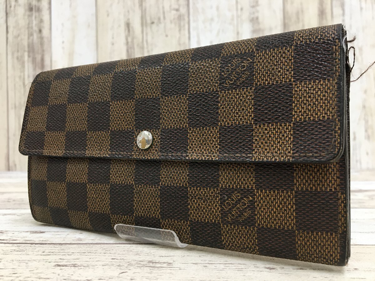 168A LOUIS VUITTON ルイヴィトン財布 N61734 ダミエ ポルトフォイユ サラ【中古】の画像1