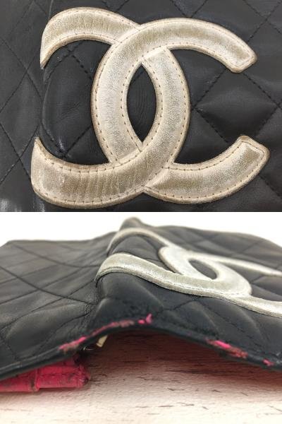 168A CHANEL シャネル カンボン マトラッセ 財布 ウォレット【中古】の画像5