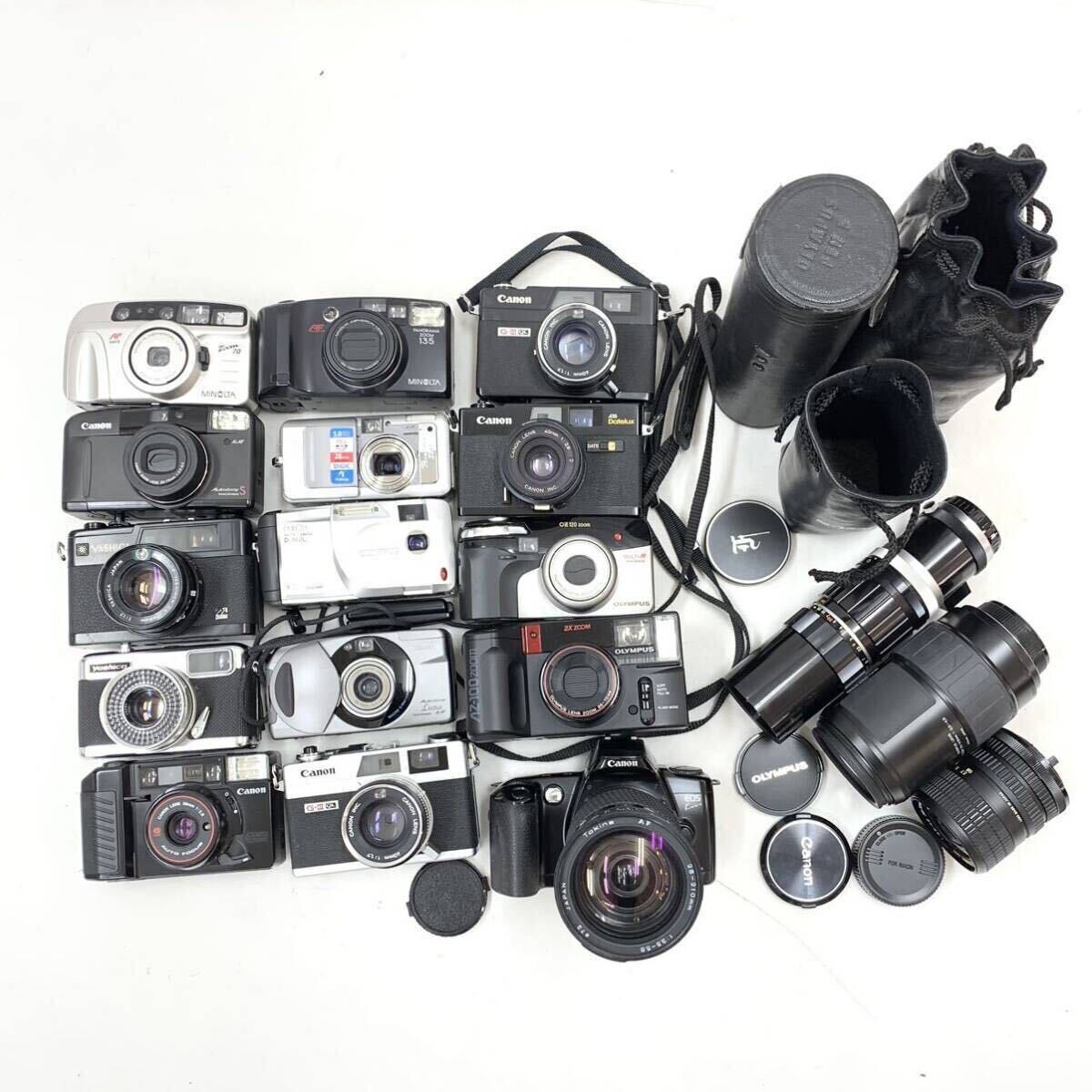 FN11974V【1000円スタート!!】Canon MINOLTA YASHICA OLYMPUS 一眼レフ カメラ フィルムカメラ レンズ【まとめ売り】の画像1