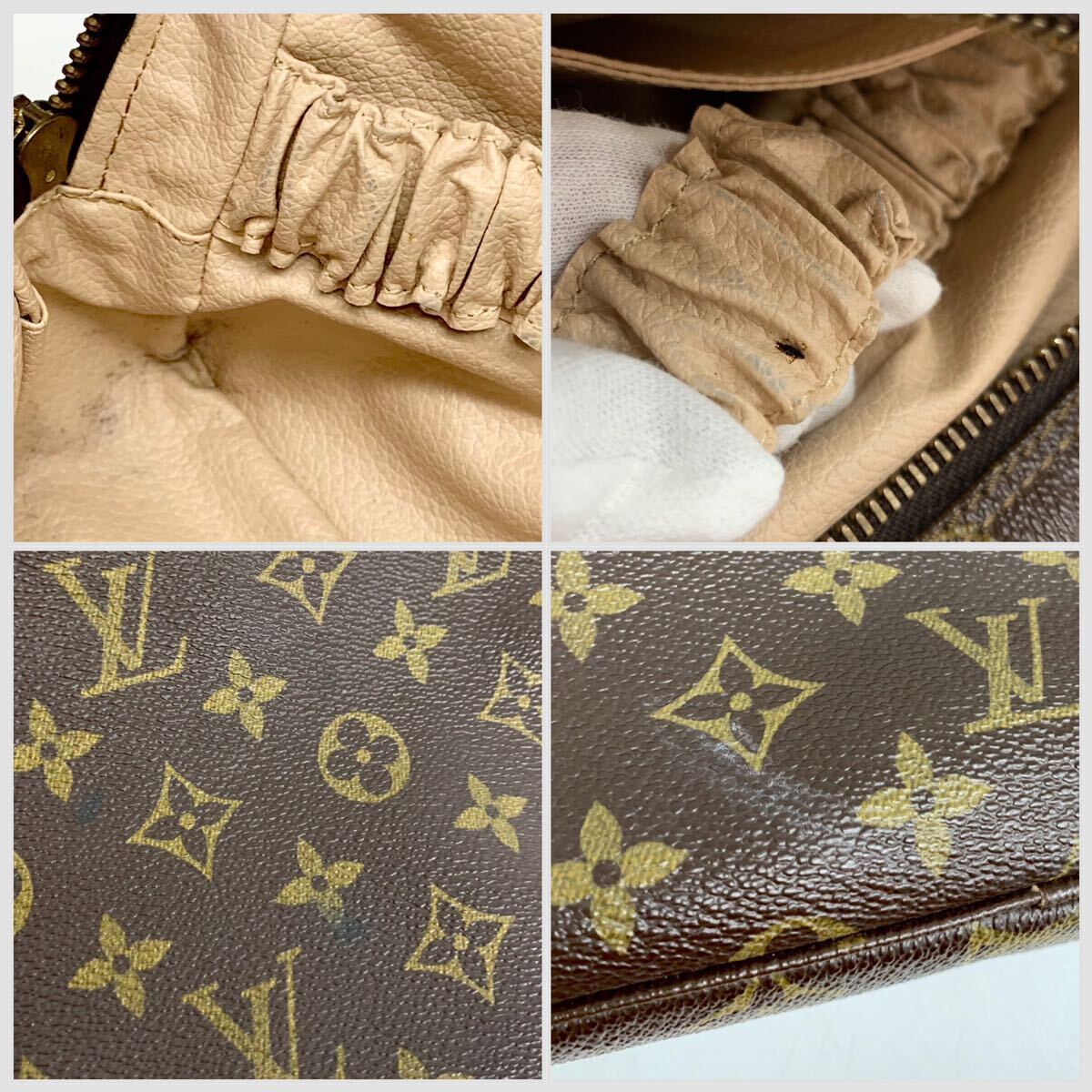 FN12215A【1000円スタート!!】LOUIS VUITTON ルイヴィトン モノグラム トゥルース トワレット23 レザー ポーチ 小物入れ_画像9