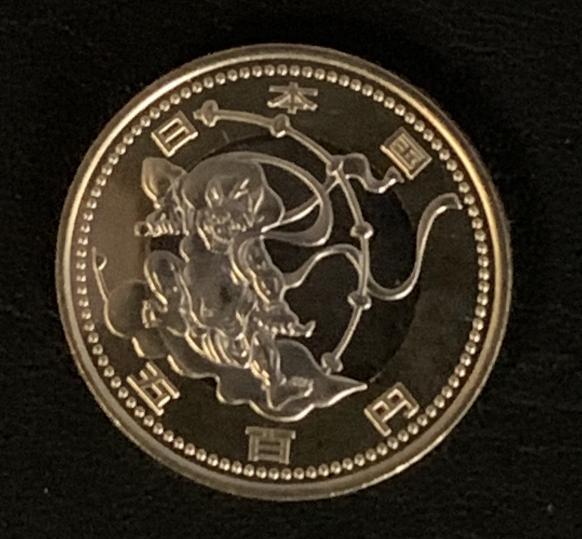 東京2020オリンピック パラリンピック 記念硬貨 500円硬貨 「風神」と「雷神」各5枚  計10枚の画像2